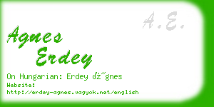 agnes erdey business card